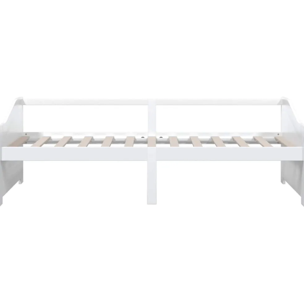 vidaXL Bedbank 3-zits massief grenenhout 90x200 cm wit