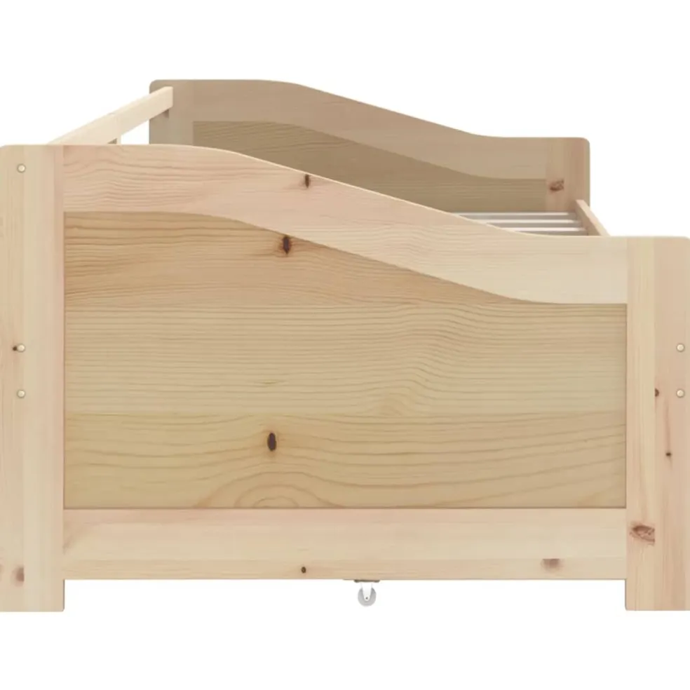 vidaXL Bedbank 3-zits met lades massief grenenhout 90x200 cm