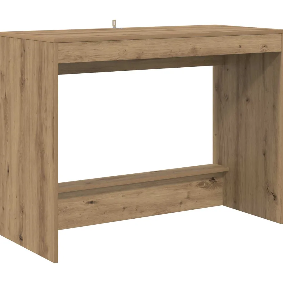 vidaXL Bed Bureau Artisanaal eiken Bewerkt hout 100 x 45 x 75 cm