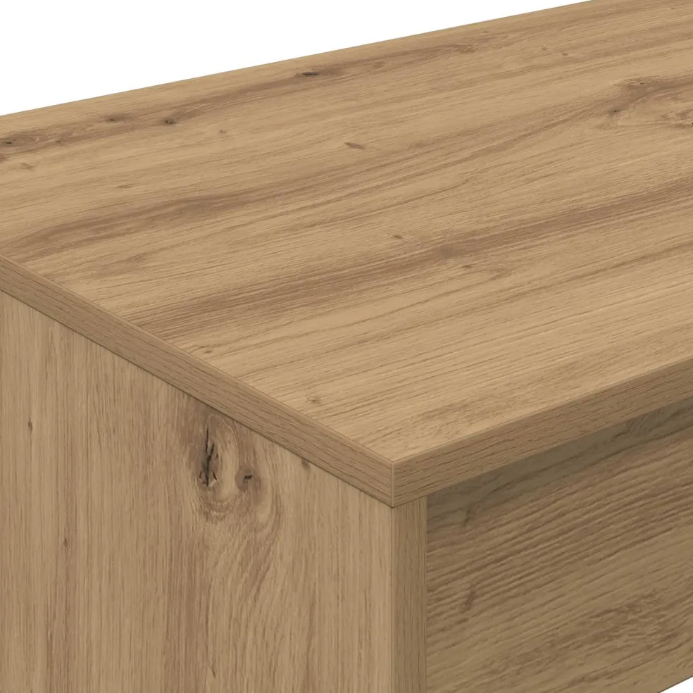 vidaXL Bed Bureau Artisanaal eiken Bewerkt hout 100 x 45 x 75 cm