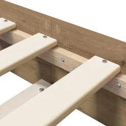 vidaXL Bedframe Artisanaal eiken 80 x 200 cm Bewerkt hout