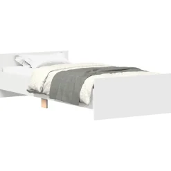 vidaXL Bedframe bewerkt hout wit 90x200 cm