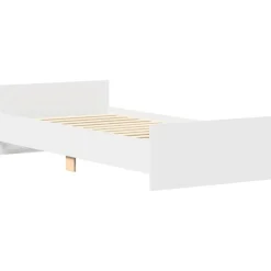 vidaXL Bedframe bewerkt hout wit 90x200 cm