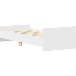 vidaXL Bedframe bewerkt hout wit 90x200 cm