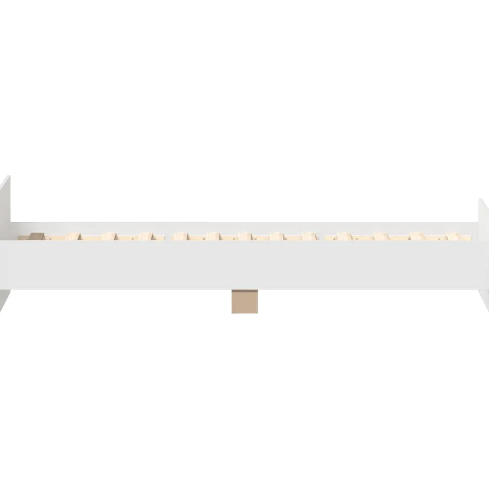 vidaXL Bedframe bewerkt hout wit 90x200 cm