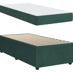 vidaXL Bedframe Donkergroen 80 x 200 cm Stof
