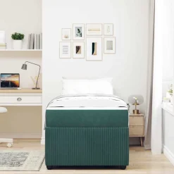 vidaXL Bedframe Donkergroen 80 x 200 cm Stof