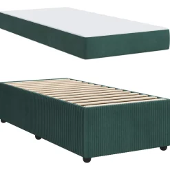 vidaXL Bedframe Donkergroen 80 x 200 cm Stof