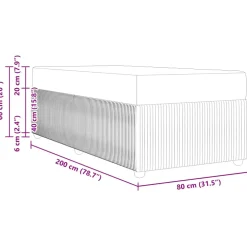 vidaXL Bedframe Donkergroen 80 x 200 cm Stof