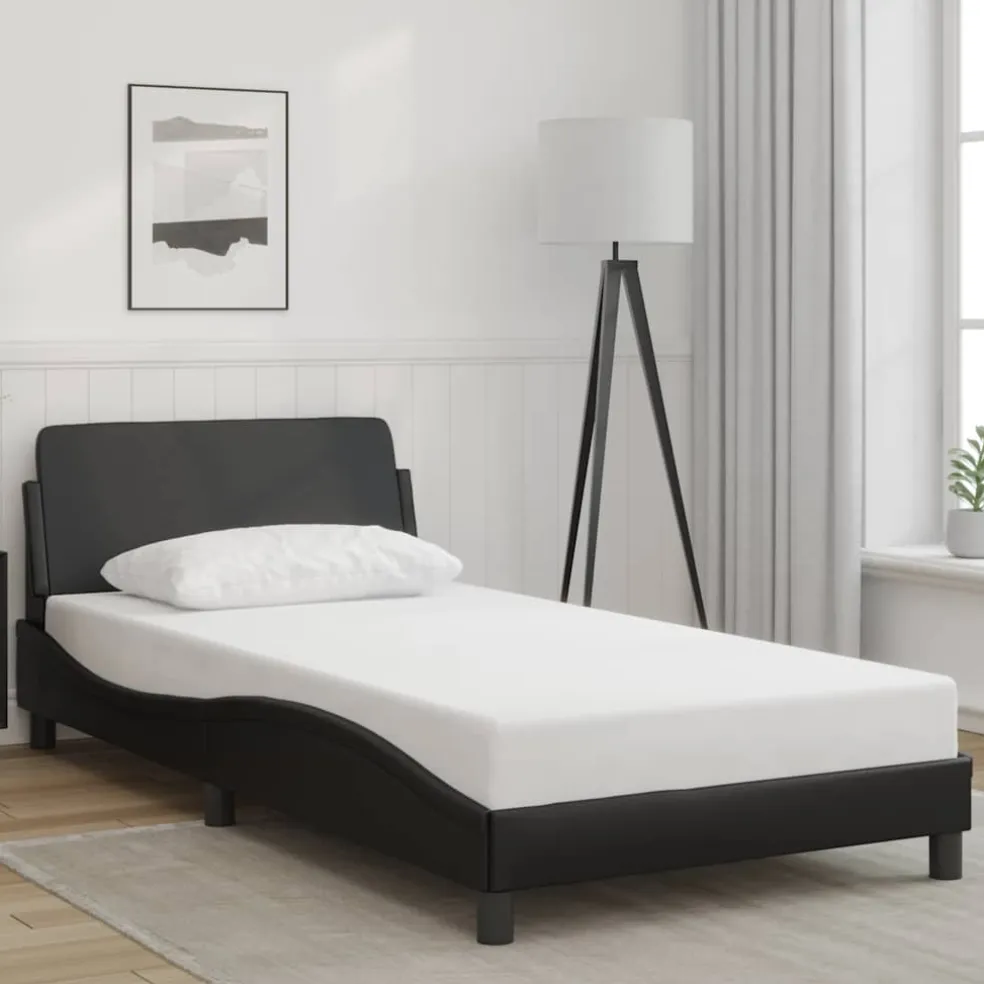 vidaXL Bedframe "Dover" kunstleer zwart 100x190 cm