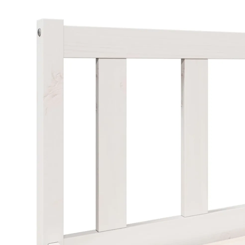 vidaXL Bedframe extra lang zonder matras grenenhout wit 80x210 cm