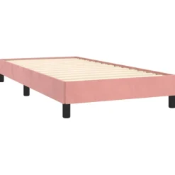 vidaXL Bedframe fluweel roze 80x200 cm