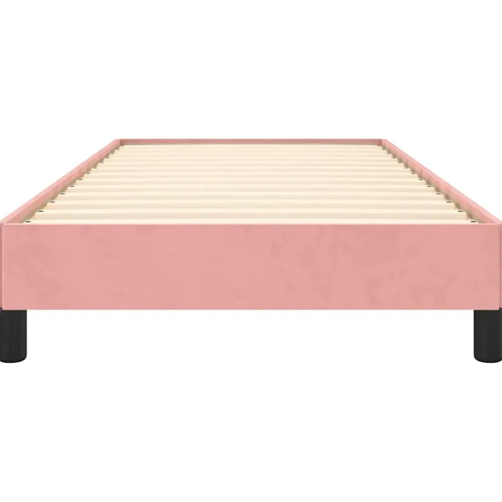 vidaXL Bedframe fluweel roze 80x200 cm