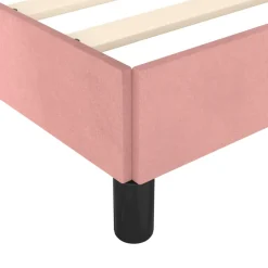 vidaXL Bedframe fluweel roze 80x200 cm