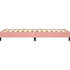 vidaXL Bedframe fluweel roze 80x200 cm