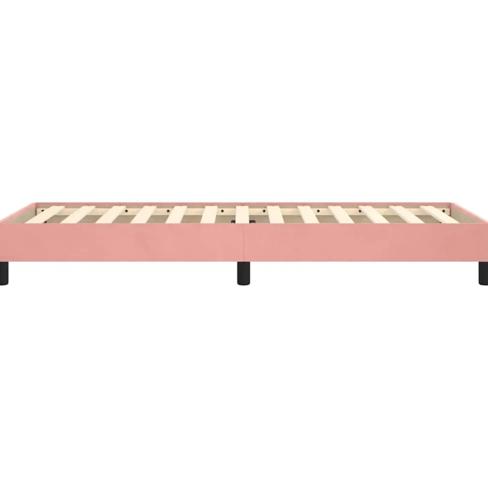 vidaXL Bedframe fluweel roze 80x200 cm