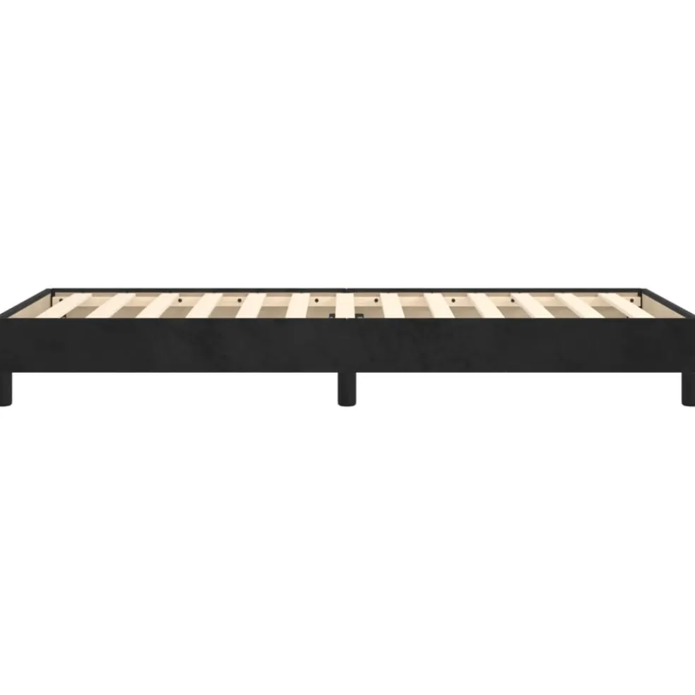 vidaXL Bedframe fluweel zwart 80x200 cm