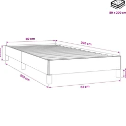 vidaXL Bedframe fluweel zwart 80x200 cm