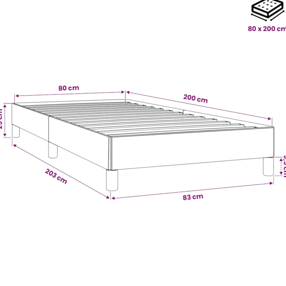 vidaXL Bedframe fluweel zwart 80x200 cm