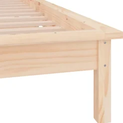 vidaXL Bedframe LED massief hout 90x200 cm