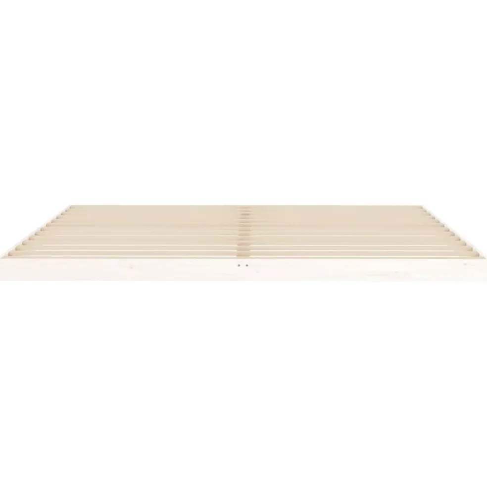 vidaXL Bedframe massief grenenhout wit 200x200 cm