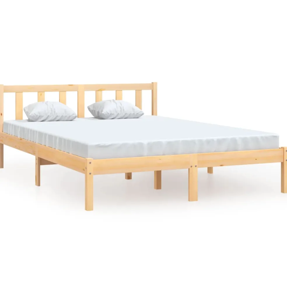 vidaXL Bedframe massief grenenhout 140x200 cm