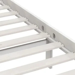 vidaXL Bedframe massief hout wit 75x190 cm