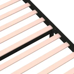 vidaXL Bedframe massief hout zwart 75x190 cm