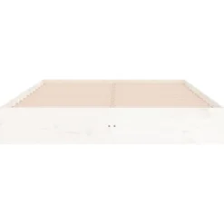 vidaXL Bedframe massief hout wit 200x200 cm