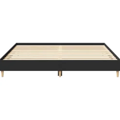 vidaXL Bedframe matras zonder matras 200x200 cm spaanplaat zwart