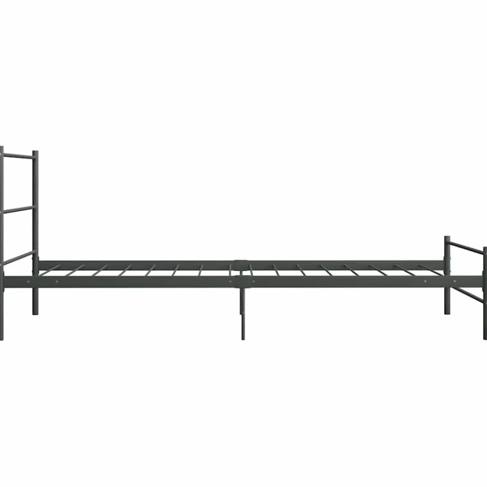vidaXL Bedframe metaal grijs 90x200 cm