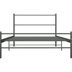 vidaXL Bedframe metaal grijs 90x200 cm