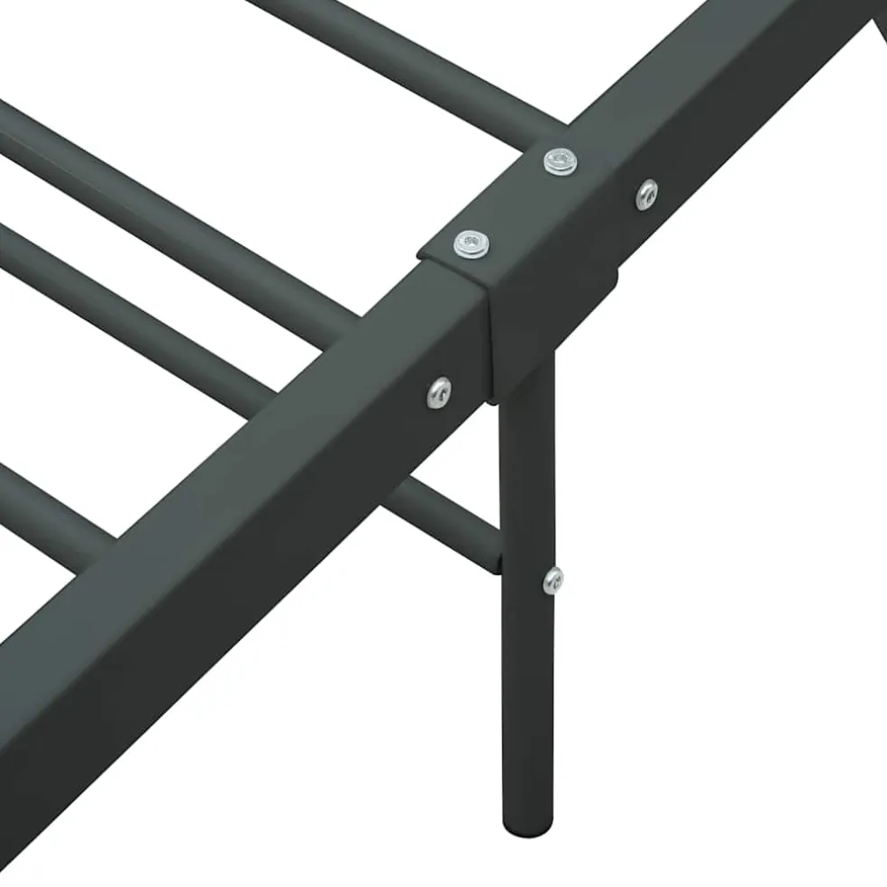 vidaXL Bedframe metaal grijs 90x200 cm