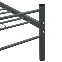 vidaXL Bedframe metaal grijs 90x200 cm