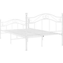 vidaXL Bedframe metaal wit 120x200 cm