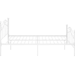 vidaXL Bedframe metaal wit 120x200 cm