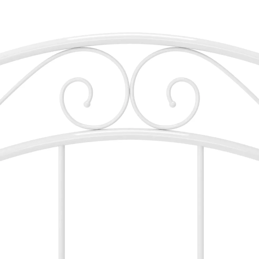 vidaXL Bedframe metaal wit 90x200 cm