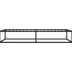 vidaXL Bedframe metaal zwart 90x200 cm