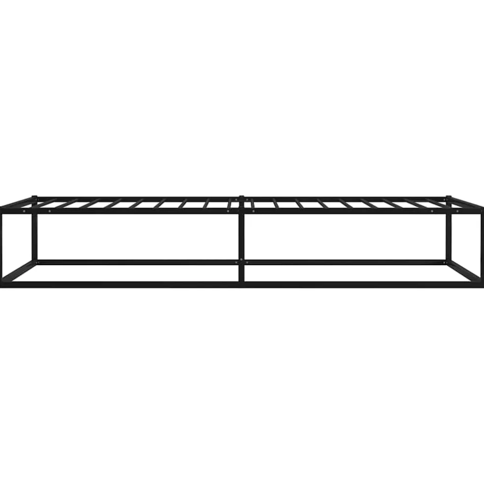 vidaXL Bedframe metaal zwart 90x200 cm