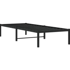 vidaXL Bedframe metaal zwart 75 x 190 cm