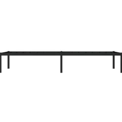 vidaXL Bedframe metaal zwart 75 x 190 cm