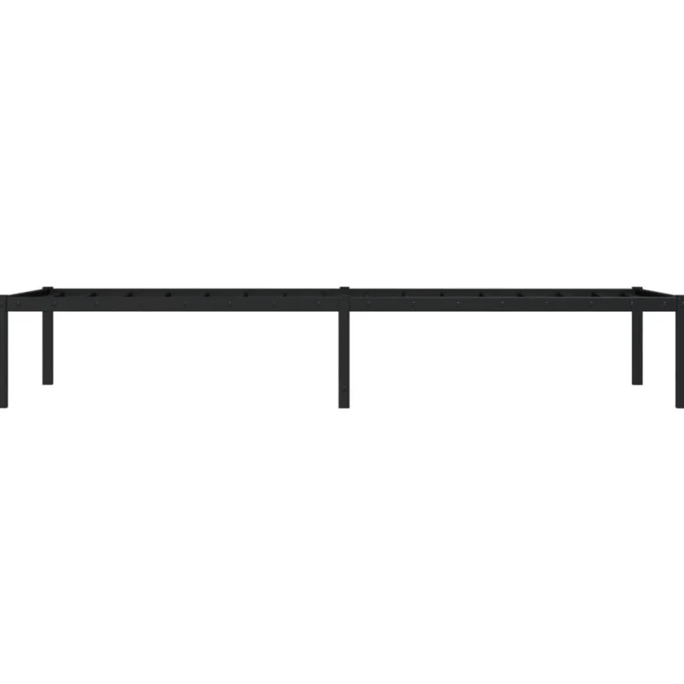 vidaXL Bedframe metaal zwart 75 x 190 cm