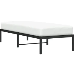 vidaXL Bedframe metaal zwart 75 x 190 cm