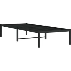 vidaXL Bedframe metaal zwart 75 x 190 cm