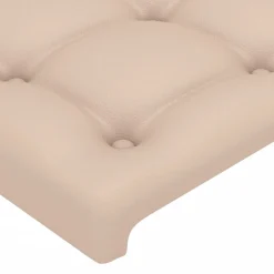 vidaXL Bedframe met hoofdbord kunstleer cappucinnokleurig 80x200 cm
