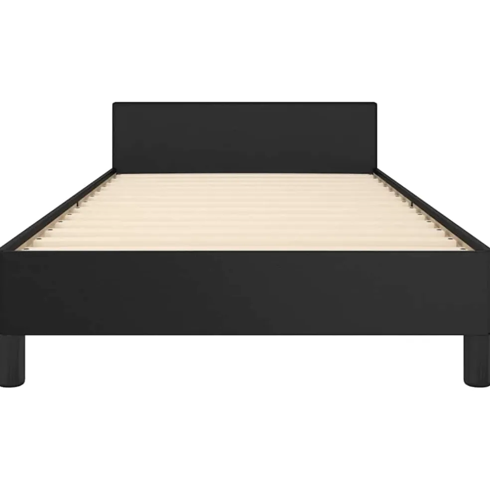 vidaXL Bedframe met hoofdeinde zonder matras 80x200 cm zwart