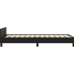 vidaXL Bedframe met hoofdeinde zonder matras 80x200 cm zwart