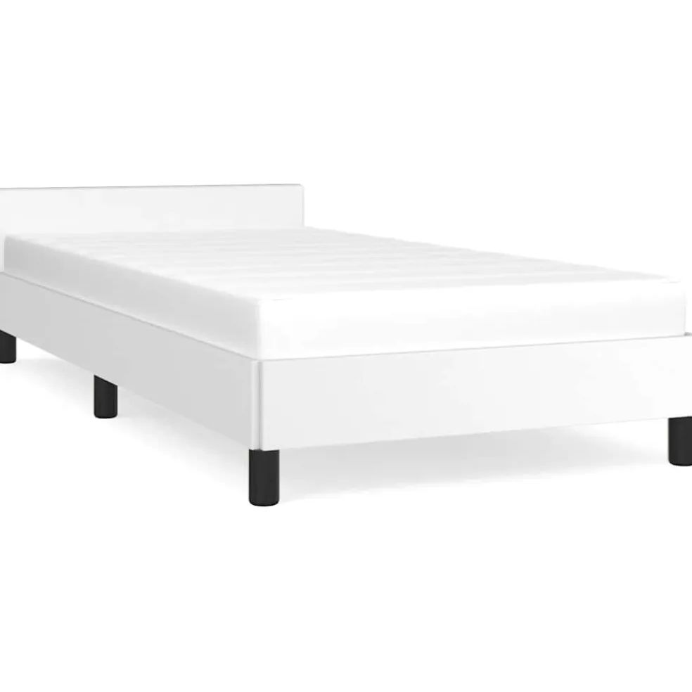 vidaXL Bedframe met hoofdeinde zonder matras 80x200 cm wit