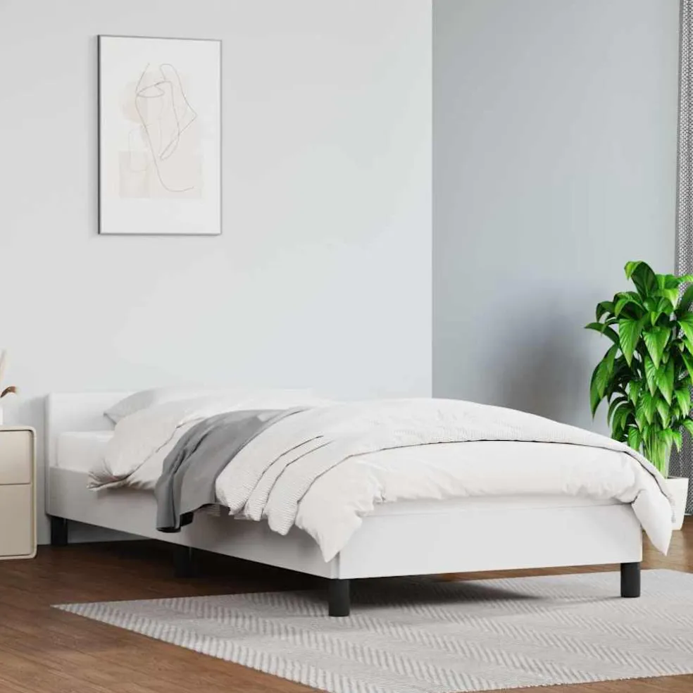 vidaXL Bedframe met hoofdeinde zonder matras 80x200 cm wit