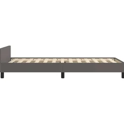 vidaXL Bedframe met hoofdeinde zonder matras 80x200 cm grijs
